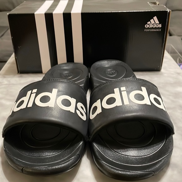 adidas Shoes - Adidas Voloomix slides Womens size 8 black white